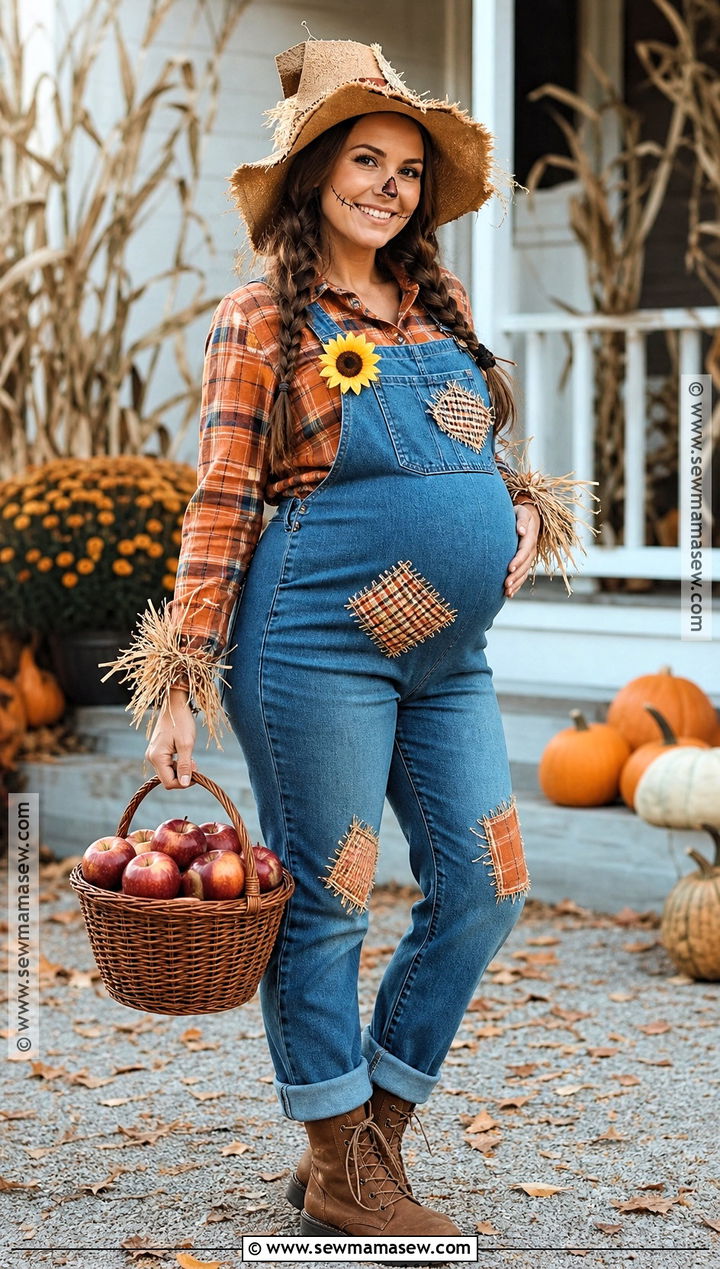 Scarecrow Maternity Costume - 30 maternity halloween costumes