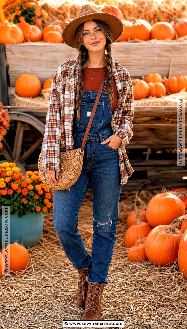 Scarecrow Plaid Halloween Outfit - 30 Halloween Themed Outfits