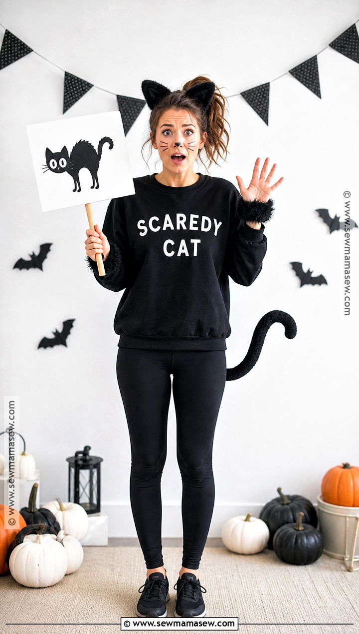 Scaredy Cat Costume - 30 easy cat costume ideas