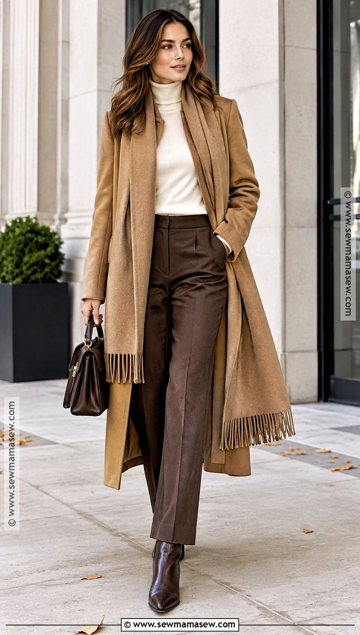 Scarf Coat Fall Outfit - 20 Fall Fashions Ideas