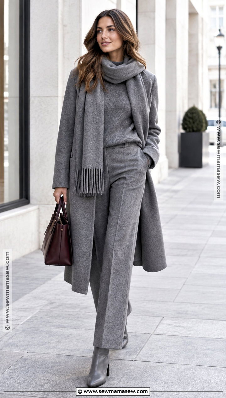 Scarf Coat With Monochrome Separates - 25 autumn coats
