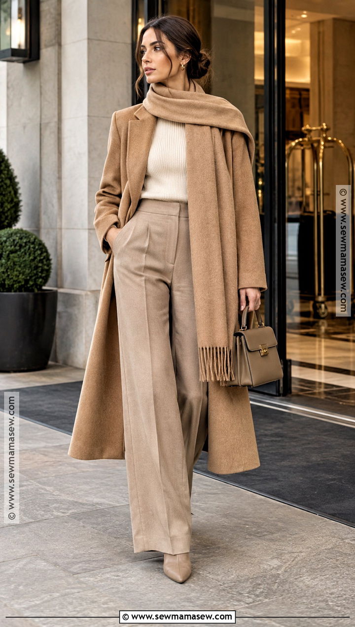 Scarf Coat and Pointed Heels Fall Outfit - 20 fall it girl outfits