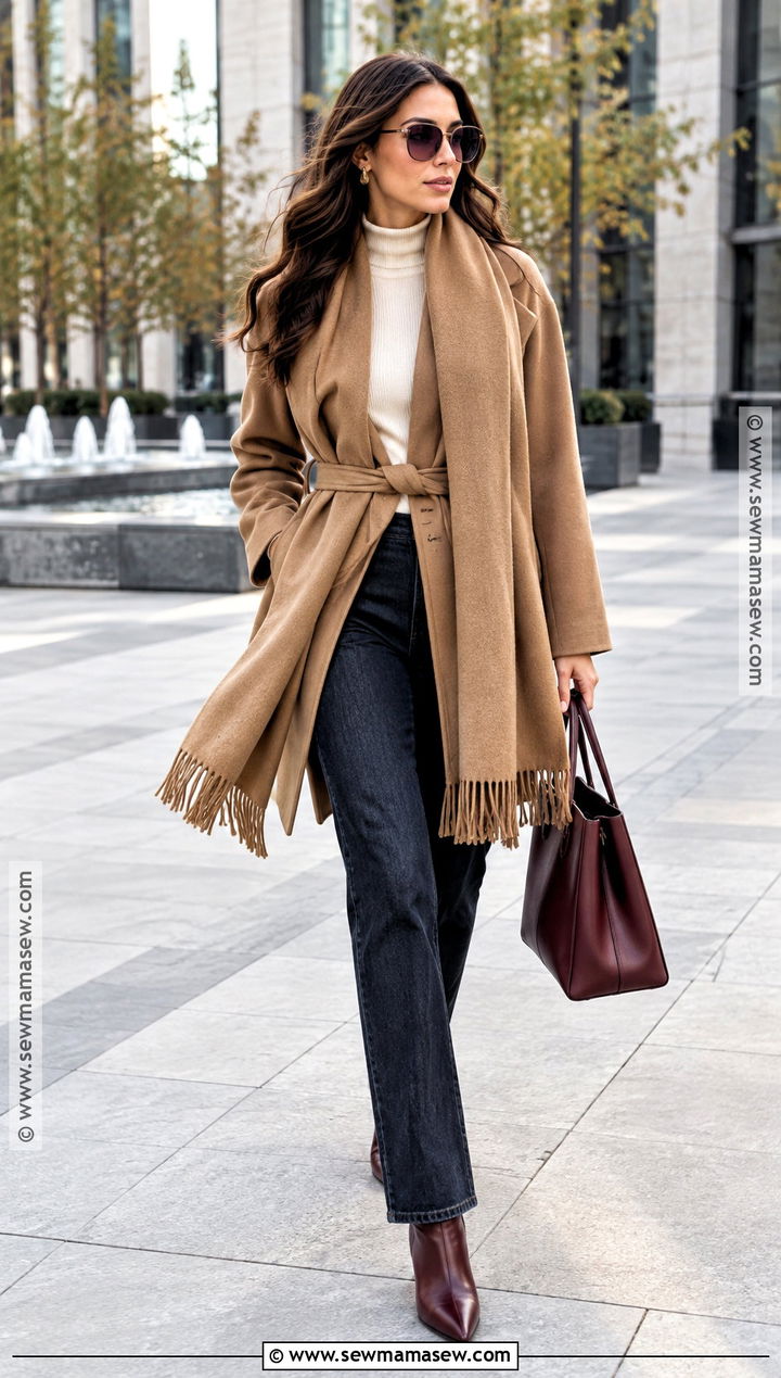 Scarf Jacket and Pointed Boots Fall Shoot - 15 Fall Fashion Shoot Ideas