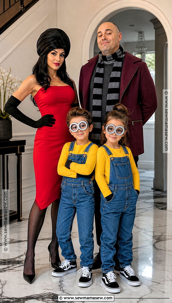 Scarlet Overkill And Minion Family Costume - 30 minion family costume ideas