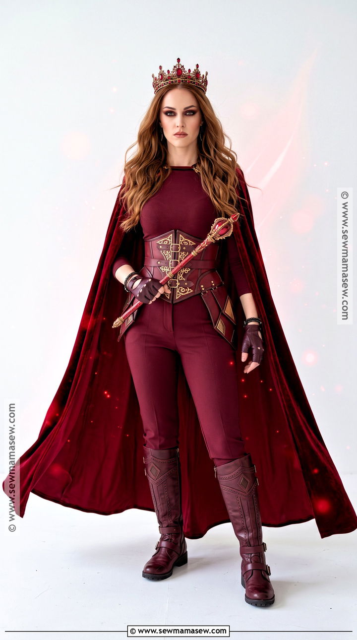 Scarlet Witch Cosplay With Red Cape - 40 female cosplay ideas