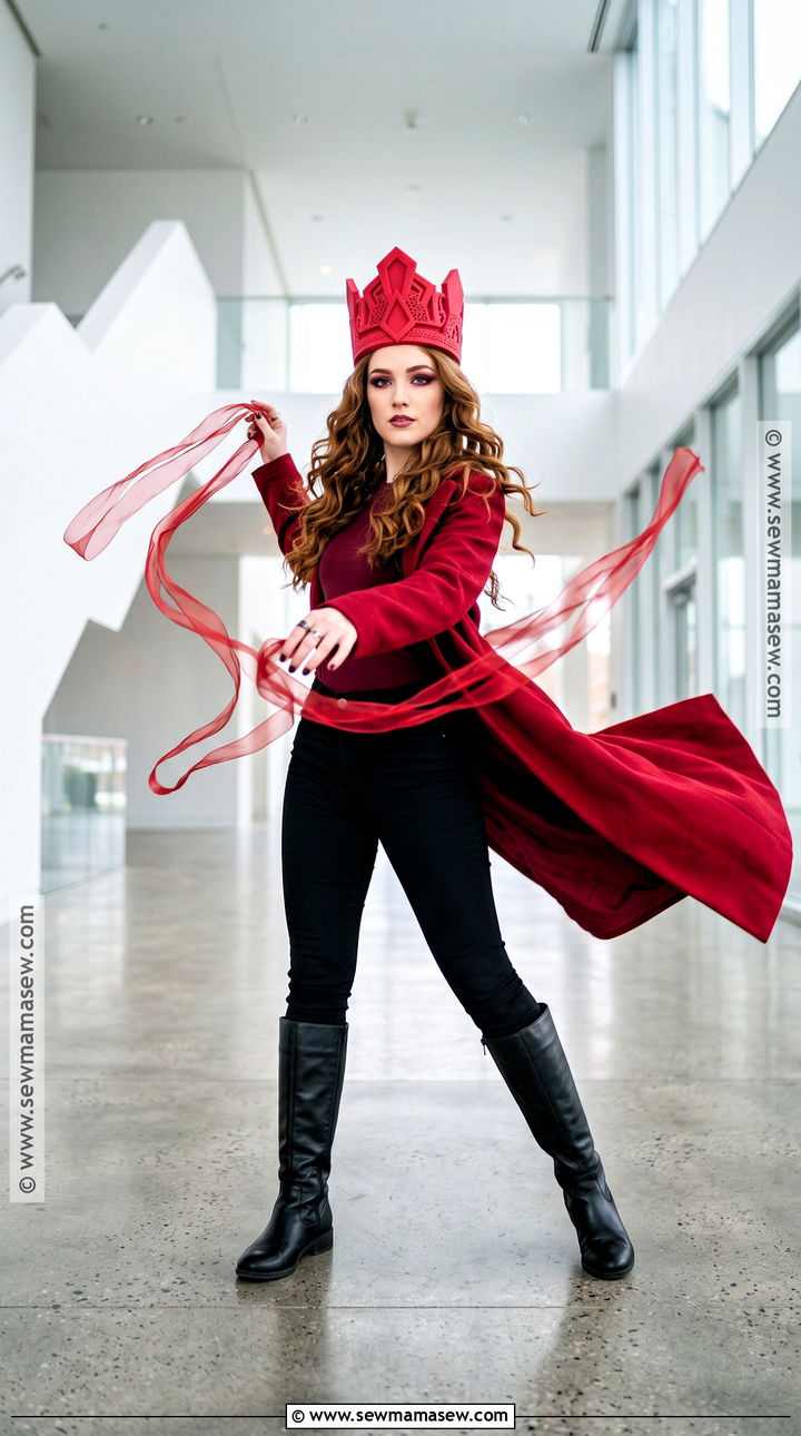 Scarlet Witch Cosplay With Red Coat - 30 cosplay outfits for females