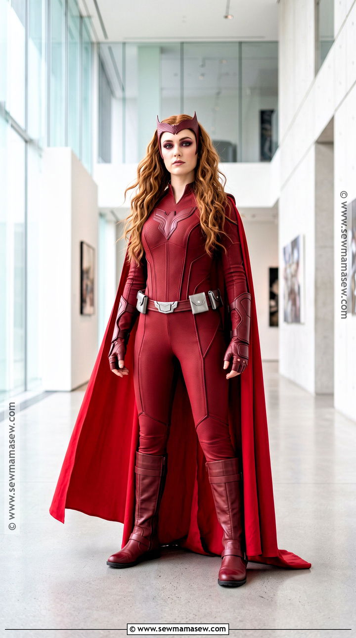 Scarlet Witch Costume With Red Cape - 30 Halloween Costumes Solo for Women