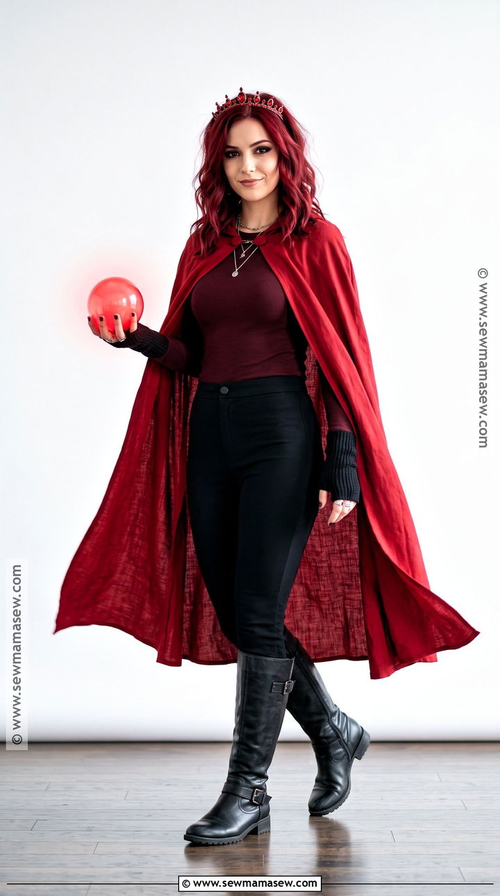 Scarlet Witch Costume With Red Cape - 30 dark red hair halloween costumes
