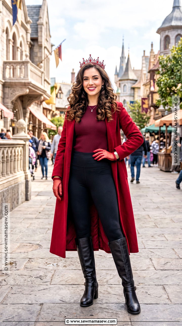 Scarlet Witch Costume With Red Coat - 35 dark hair halloween costume ideas
