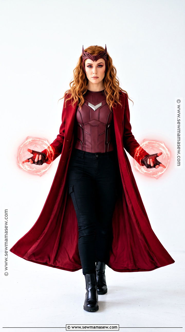 Scarlet Witch Costume With Red Crown - 40 superhero costume ideas