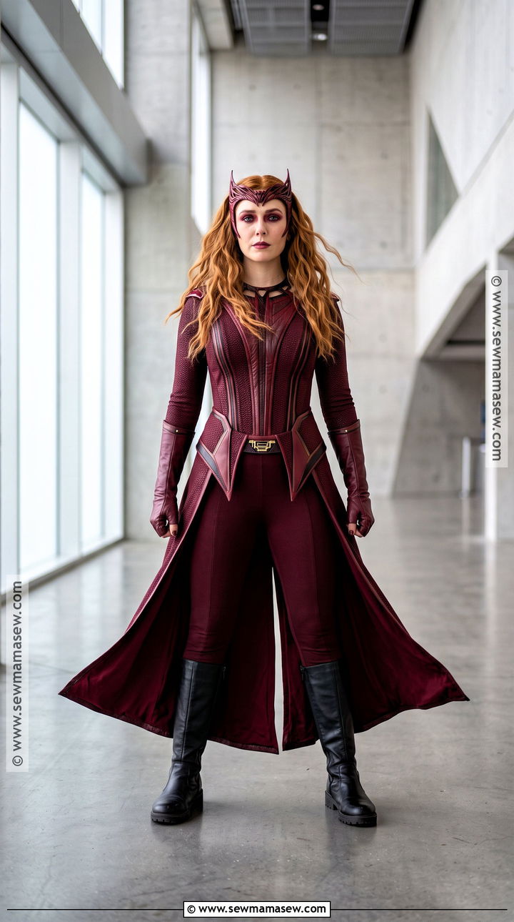 Scarlet Witch Costume With Red Crown - 30 superhero costumes for women