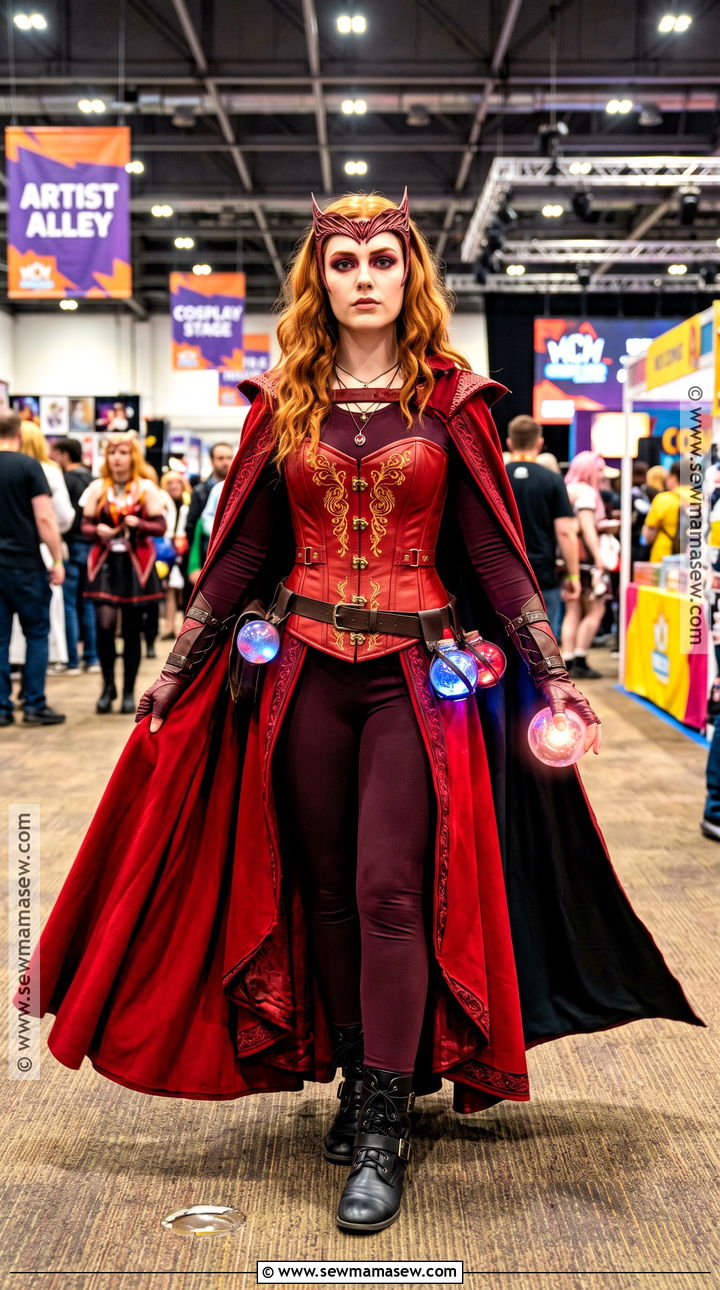Scarlet Witch Red Corset Costume - 35 Red Corset Costume Ideas