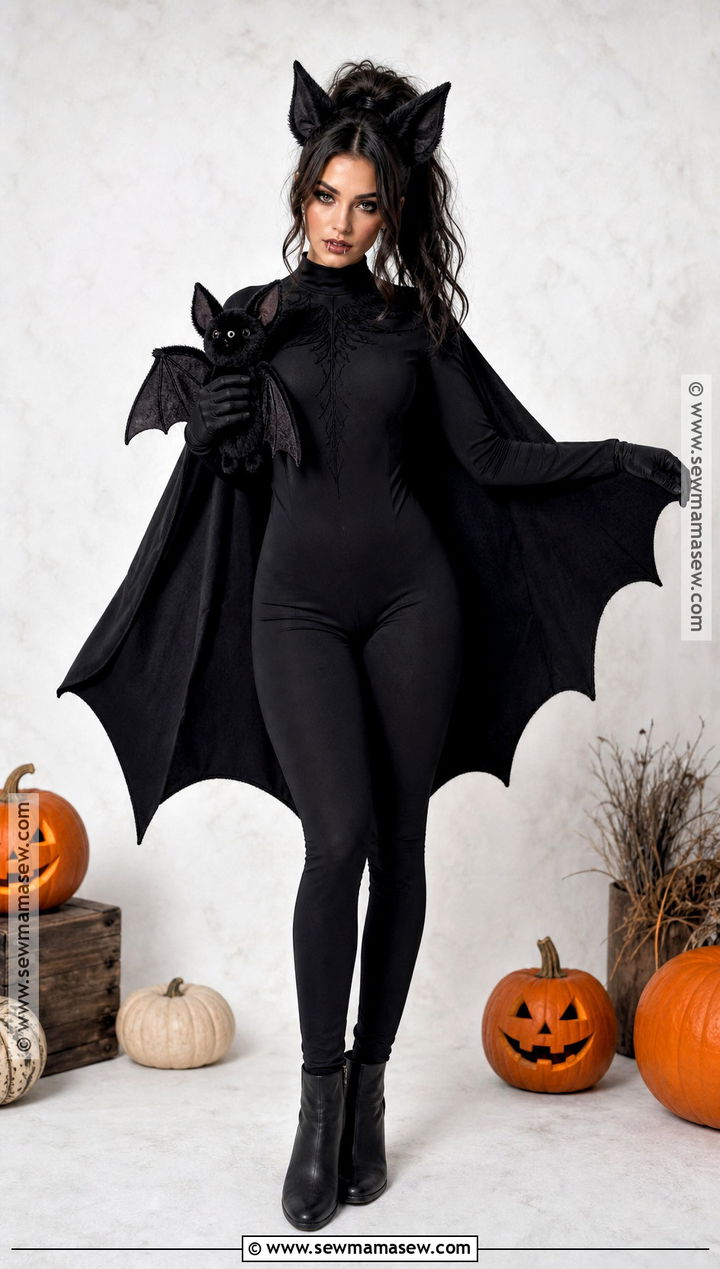 Scary Bat Creature Costume With Wing Cape - 50 scary halloween costume ideas