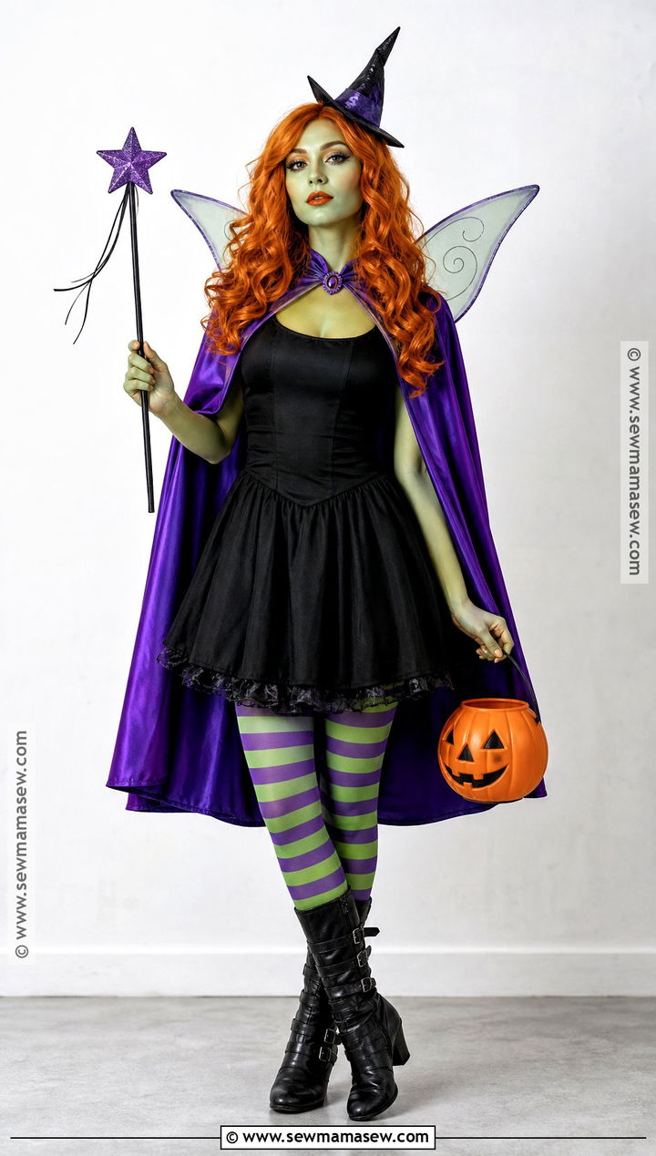 Scary Godmother Costume With Orange Curls - 30 curly hair costumes halloween