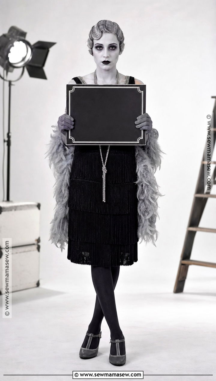 Scary Silent Movie Star Costume With Monochrome Makeup - 50 scary halloween costume ideas