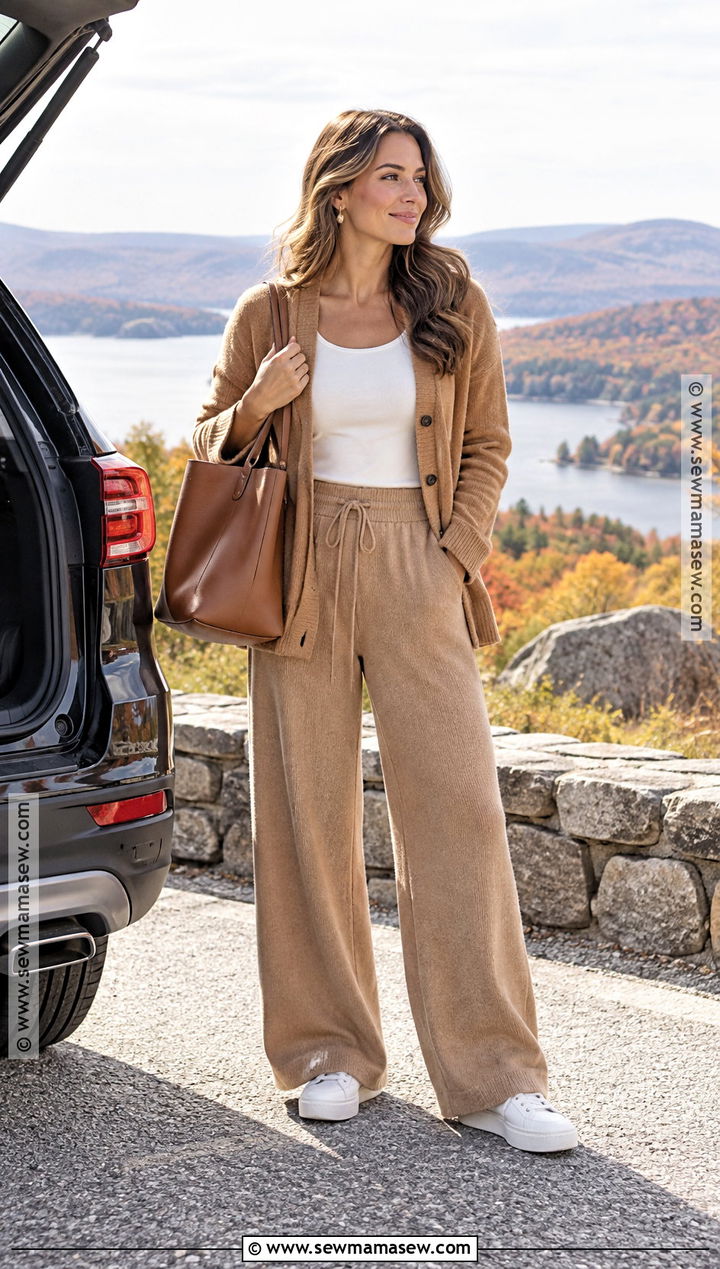 Scenic Drive Outfit With A Knit Set - 20 Day Date Outfit Fall Ideas