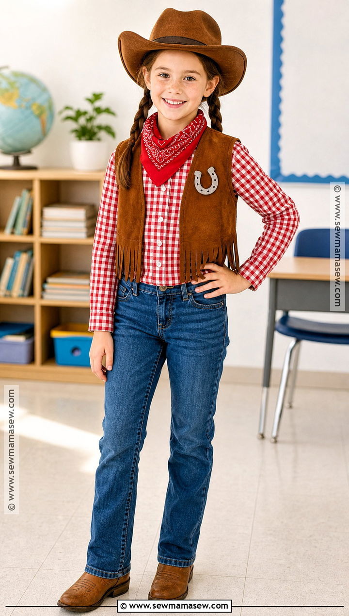 School Friendly Cowgirl Costume - 30 cowgirl costume ideas for kids