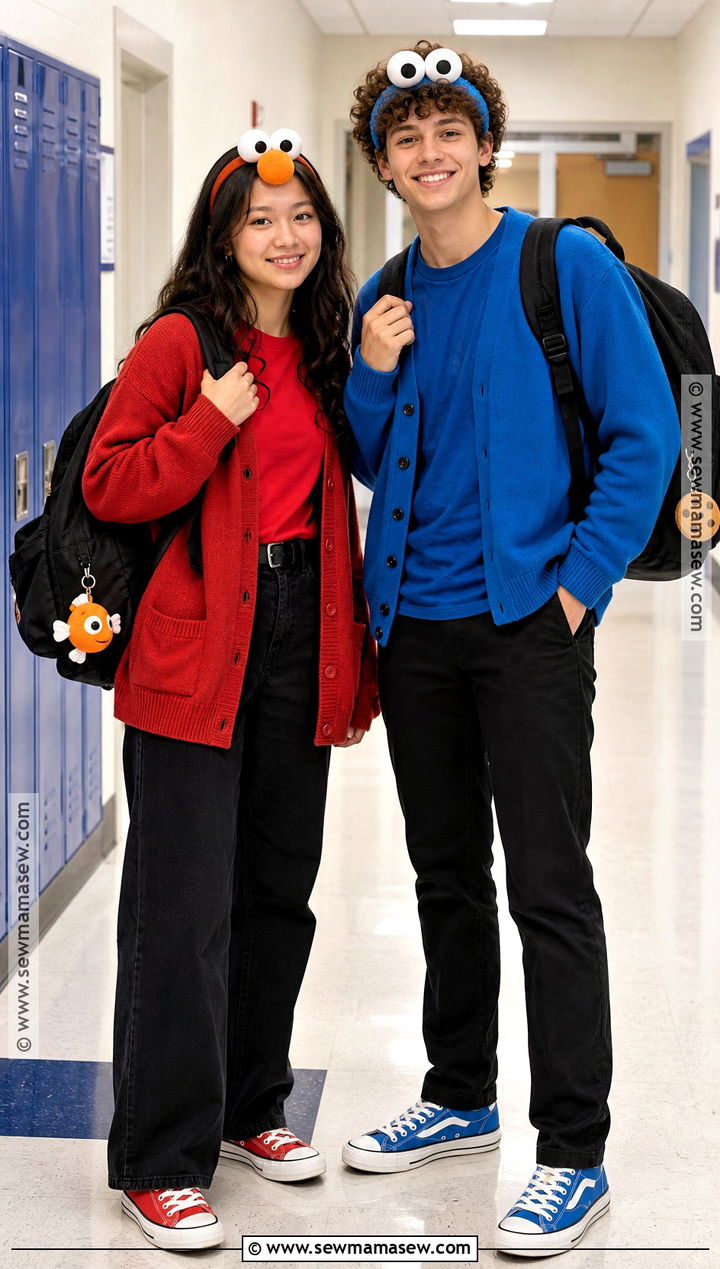 School Friendly Elmo And Cookie Monster Costume - 40 elmo and cookie monster costumes