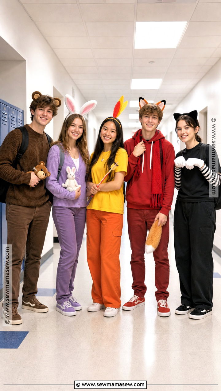 School Friendly FNAF Group Costume - 30 fnaf group costume ideas