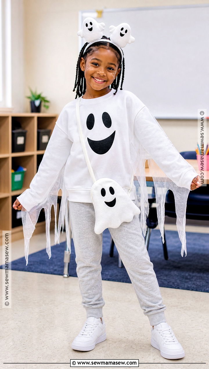 School Friendly Ghost Costume - 30 kids ghost costume ideas