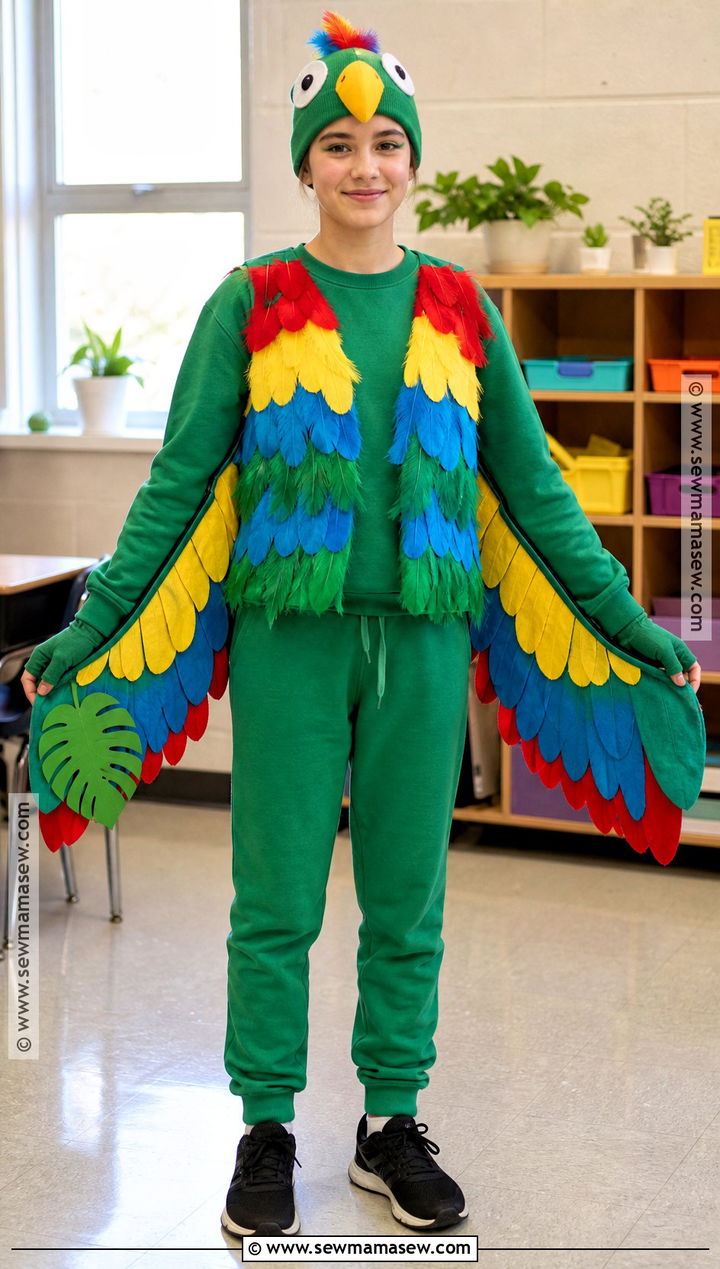 School Friendly Parrot Costume - 35 parrot costume ideas