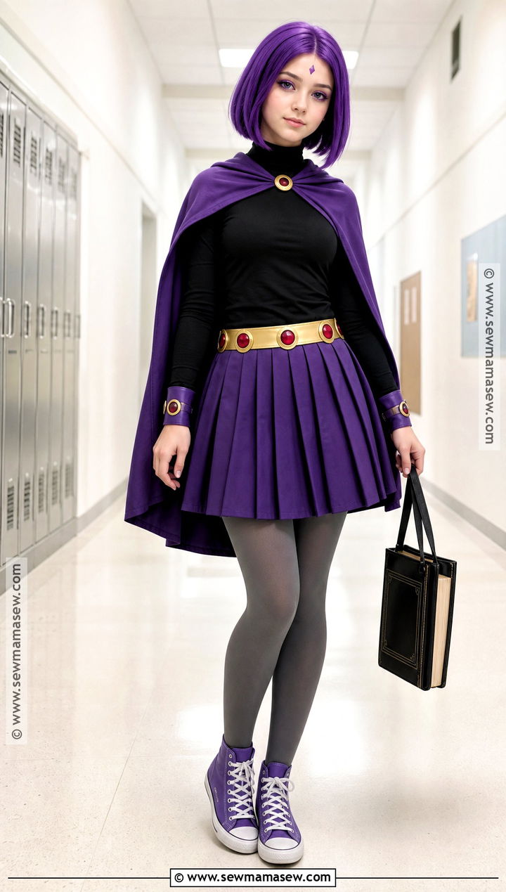 School Friendly Raven Outfit - 30 Raven Teen Titans Go Outfit Halloween Ideas