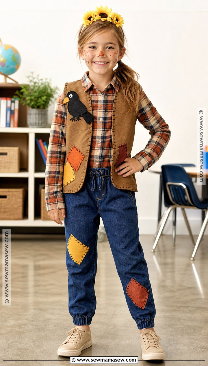 School Friendly Scarecrow Outfit With Joggers - 30 scarecrow outfit ideas