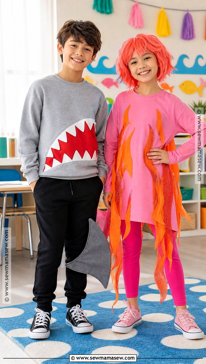 School Friendly Sharkboy And Lavagirl Costume - 30 shark boy and lava girl costumes