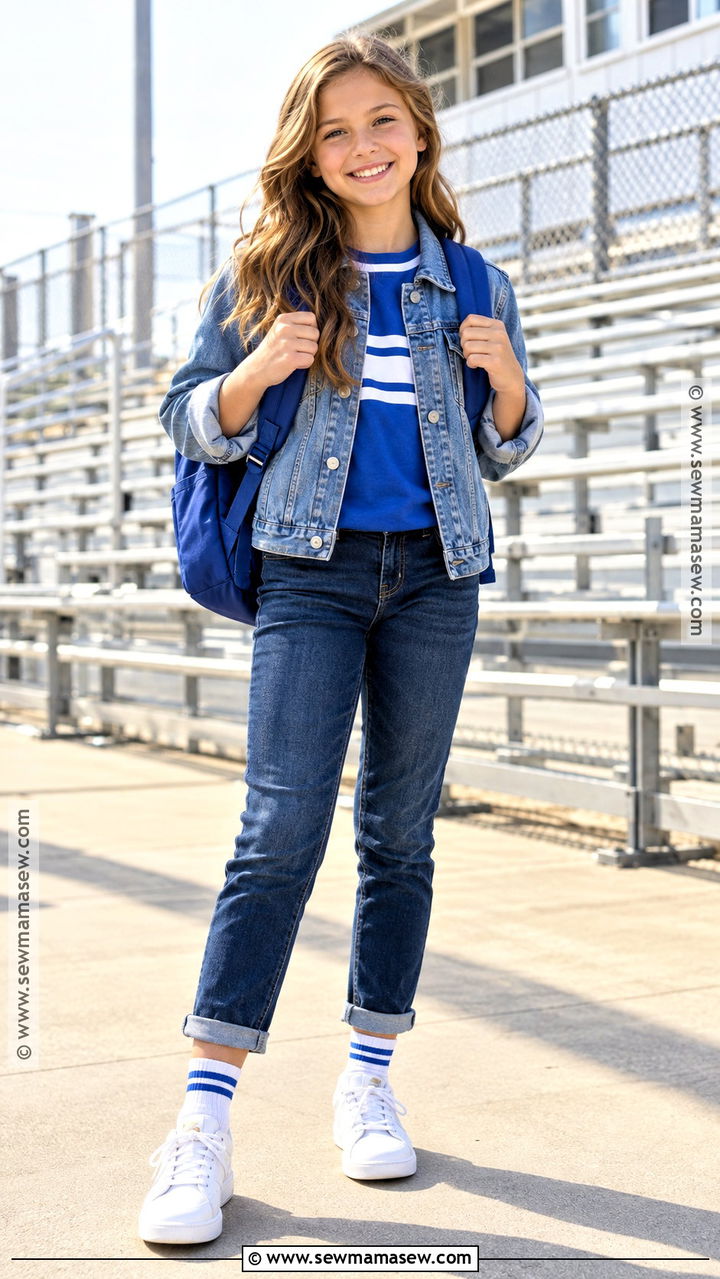 School Spirit Shirt With Denim Jacket - 20 Back To School Shirts for Kids