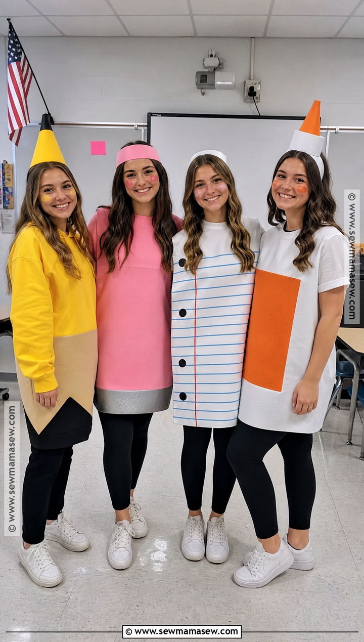 School Supplies Group Costume - 35 halloween costumes for school