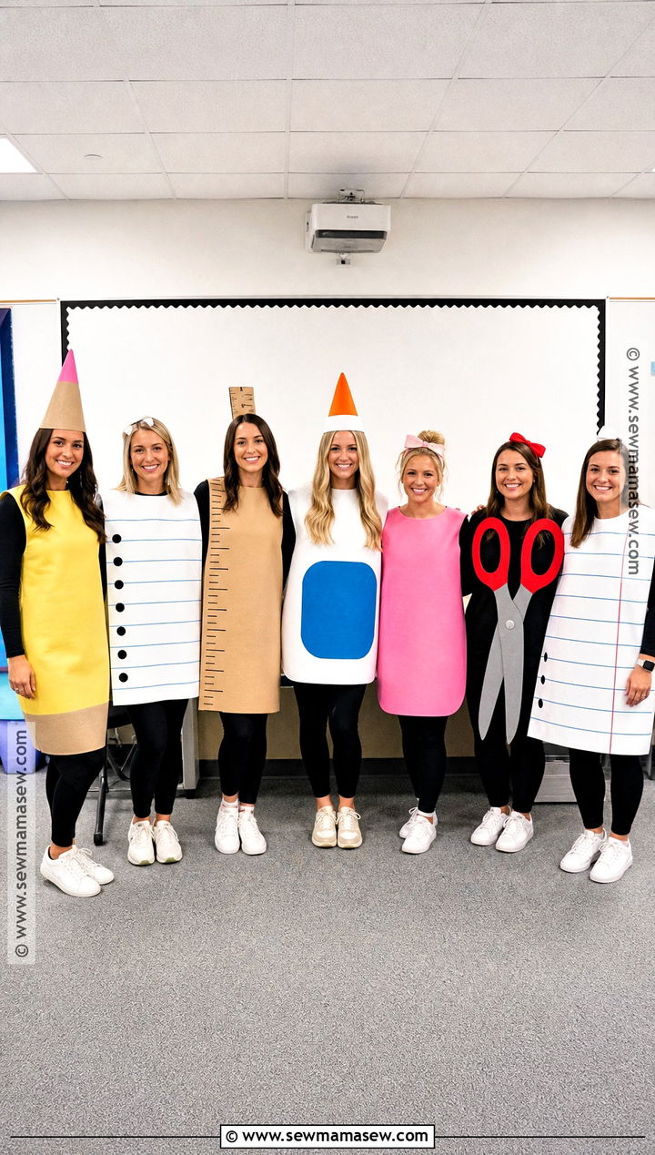 School Supplies Teacher Group Costume - 35 teacher halloween costumes group