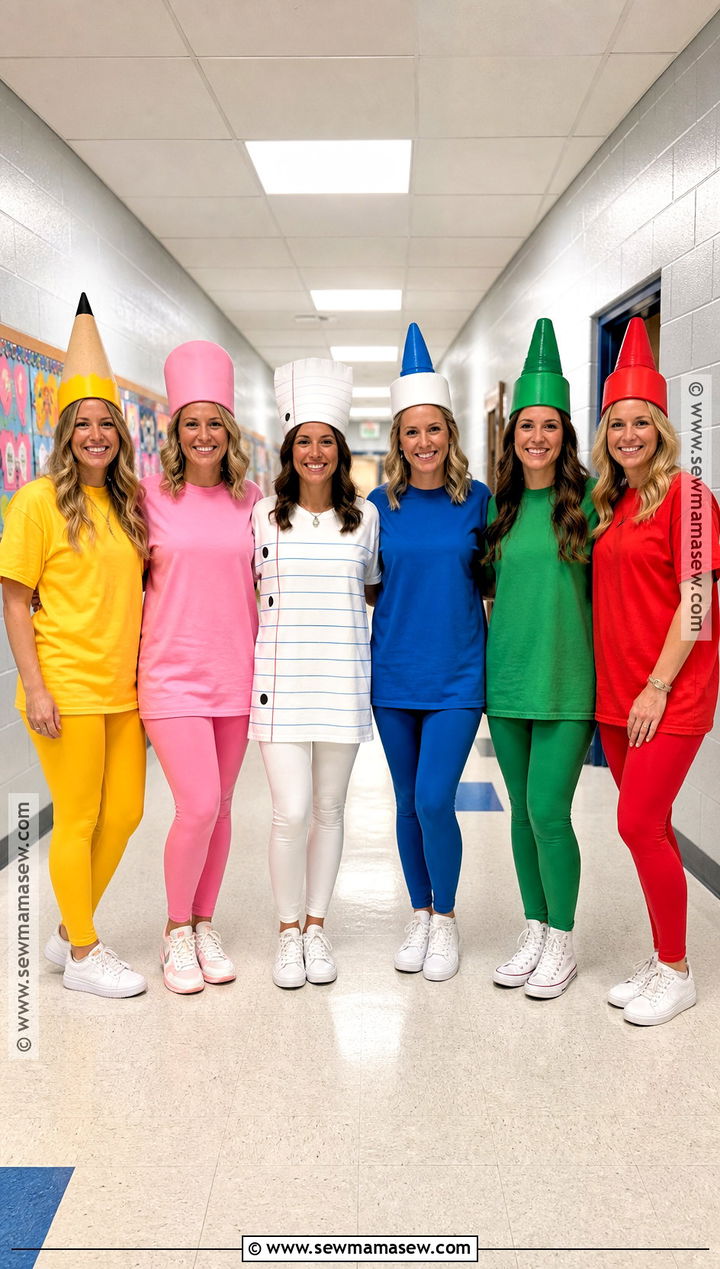 School Supplies Teacher Group Costume - 30 teacher costumes for halloween