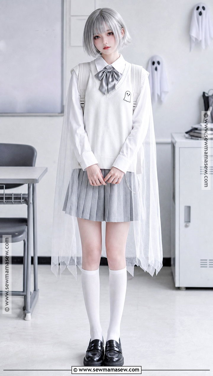 School Uniform Ghost Outfit - 35 Ghost Outfit Ideas
