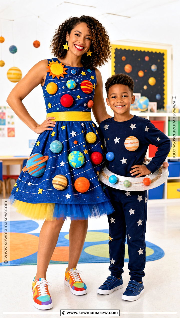 Science Teacher And Planet Costume - 30 mother son halloween costumes