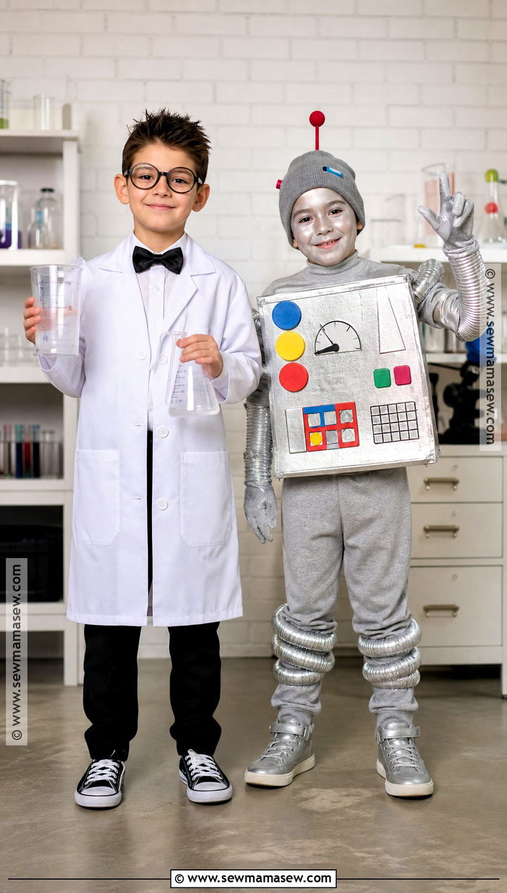Scientist And Robot Sibling Costume - 35 sibling costume ideas