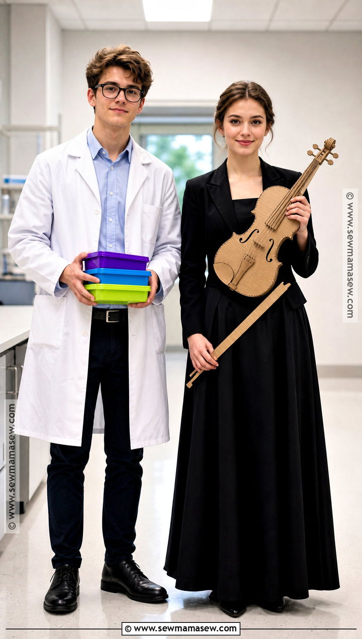 Scientist And Violinist Costume - 50 rhyme without reason costume ideas