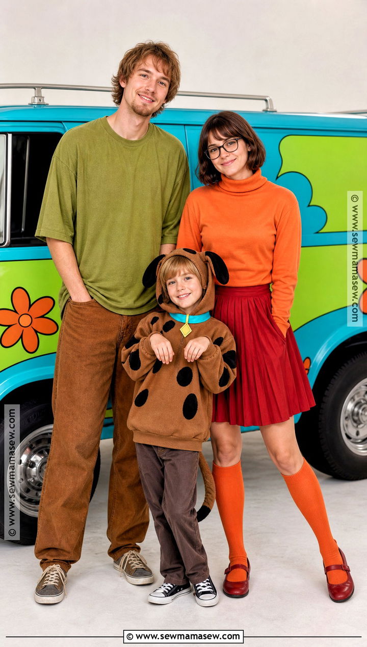Scooby Doo Family Costume - 45 family of 3 halloween costumes
