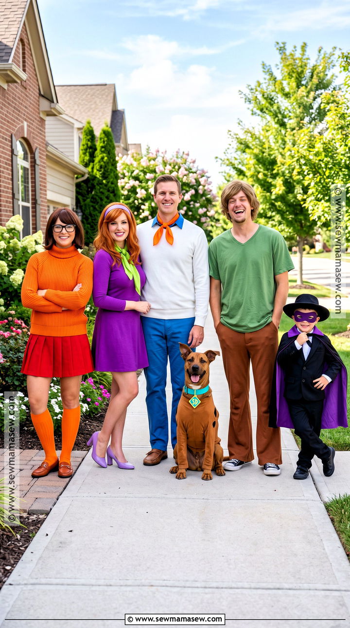 Scooby Doo Family Costume For Six - 30 family of 6 halloween costumes