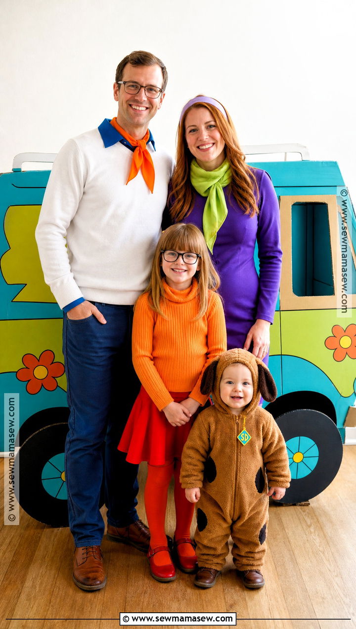Scooby Doo Family Costume With Scooby Baby - 30 Family Of 4 Halloween Costumes With for Babies