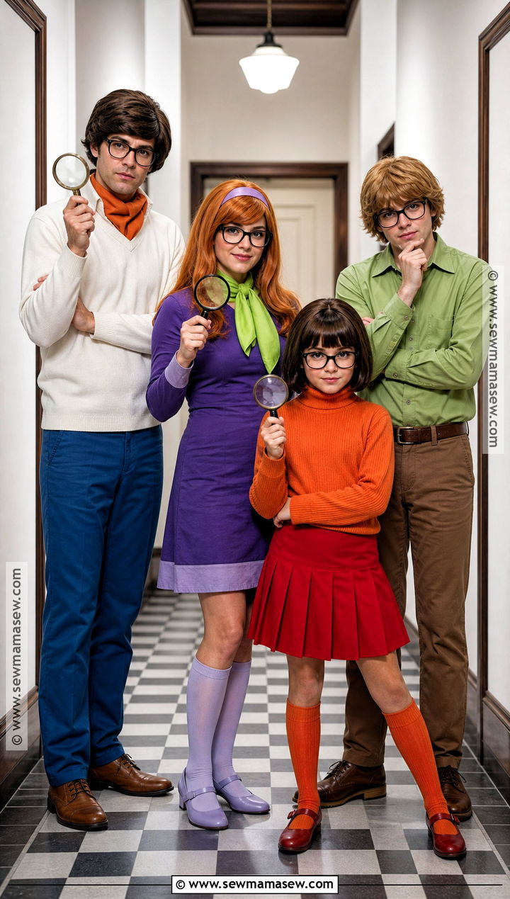 Scooby Doo Mystery Crew Family Costume - 35 family costumes for four