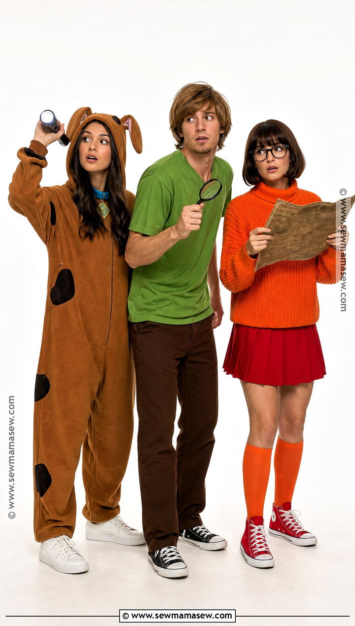 Scooby Shaggy And Velma Costume - 35 costume ideas for 3