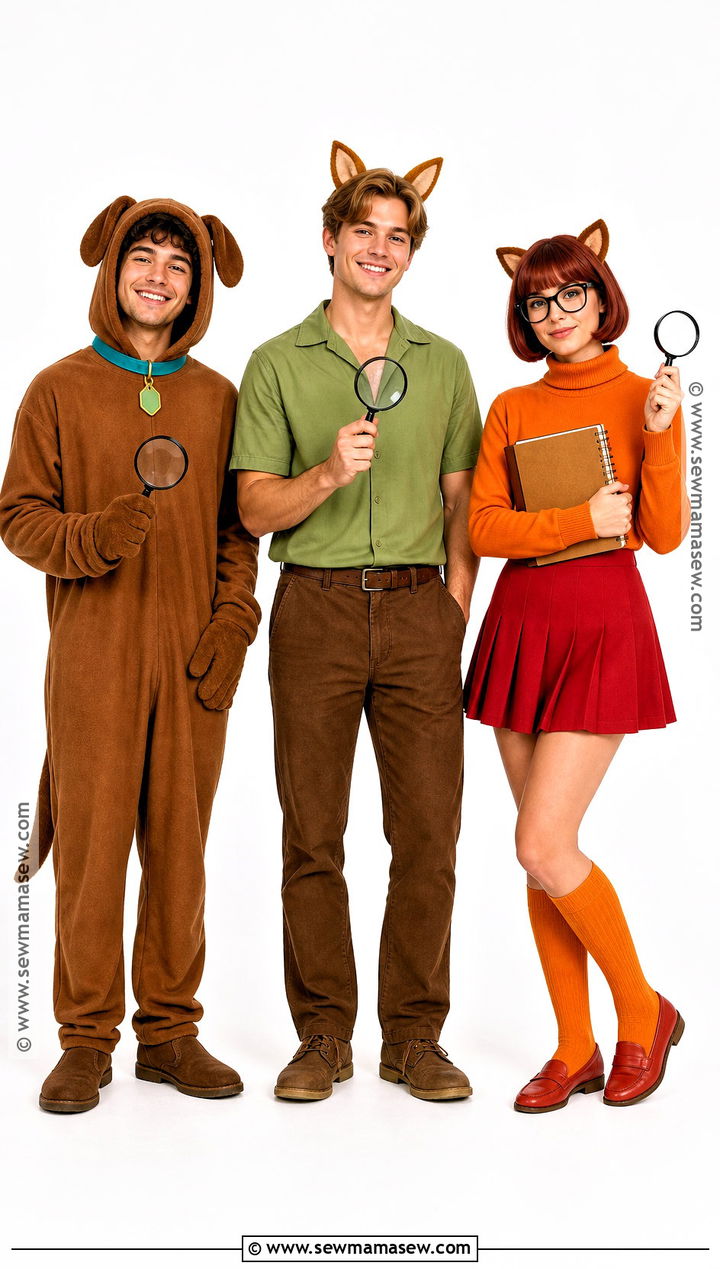 Scooby Shaggy And Velma Costume - 30 3 people costumes