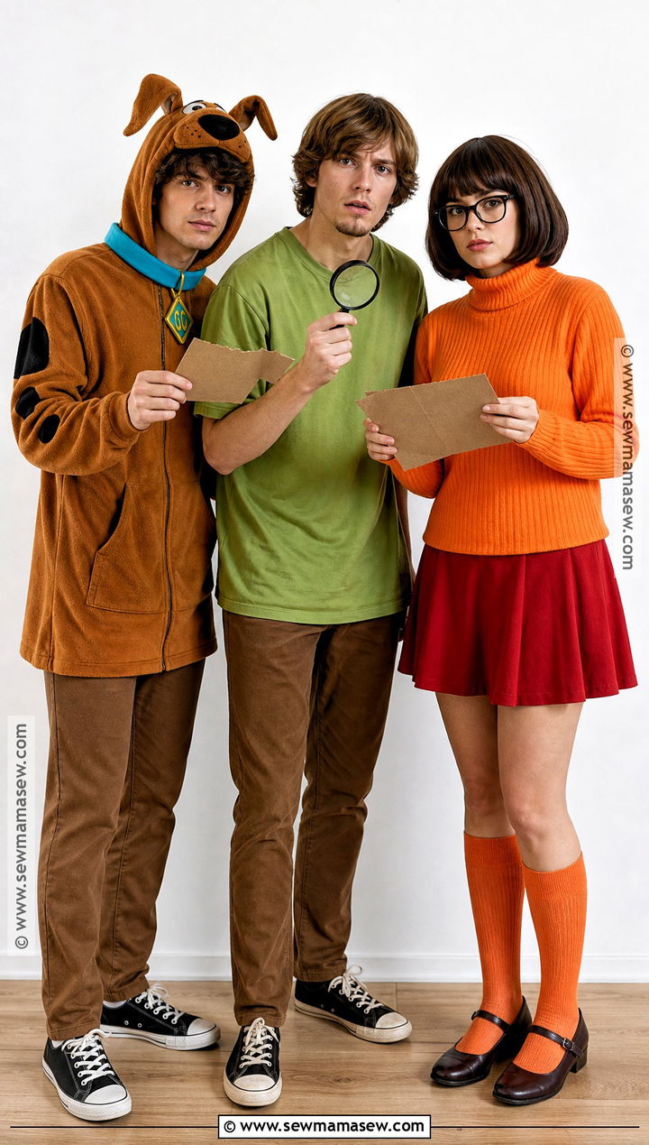 Scooby Shaggy And Velma Trio Costume - 30 simple trio halloween costumes