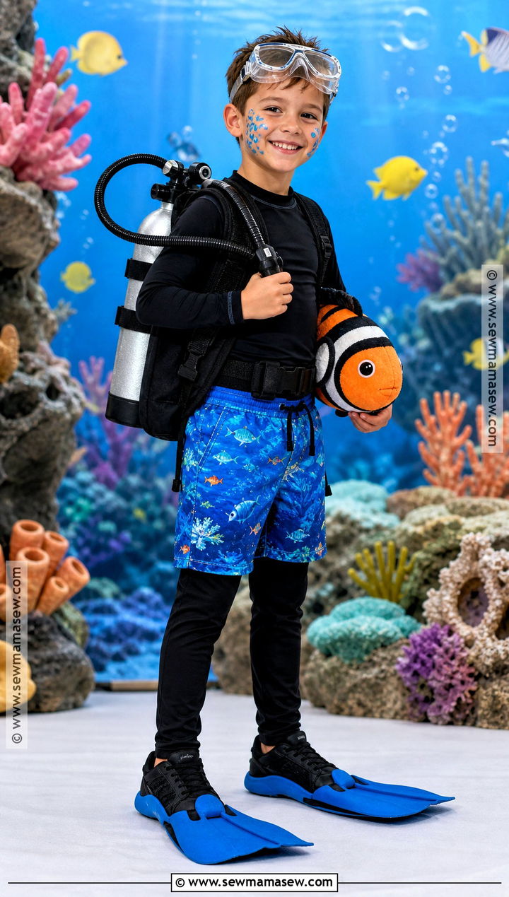 Scuba Diver Costume With Air Tanks - 30 boys costume ideas