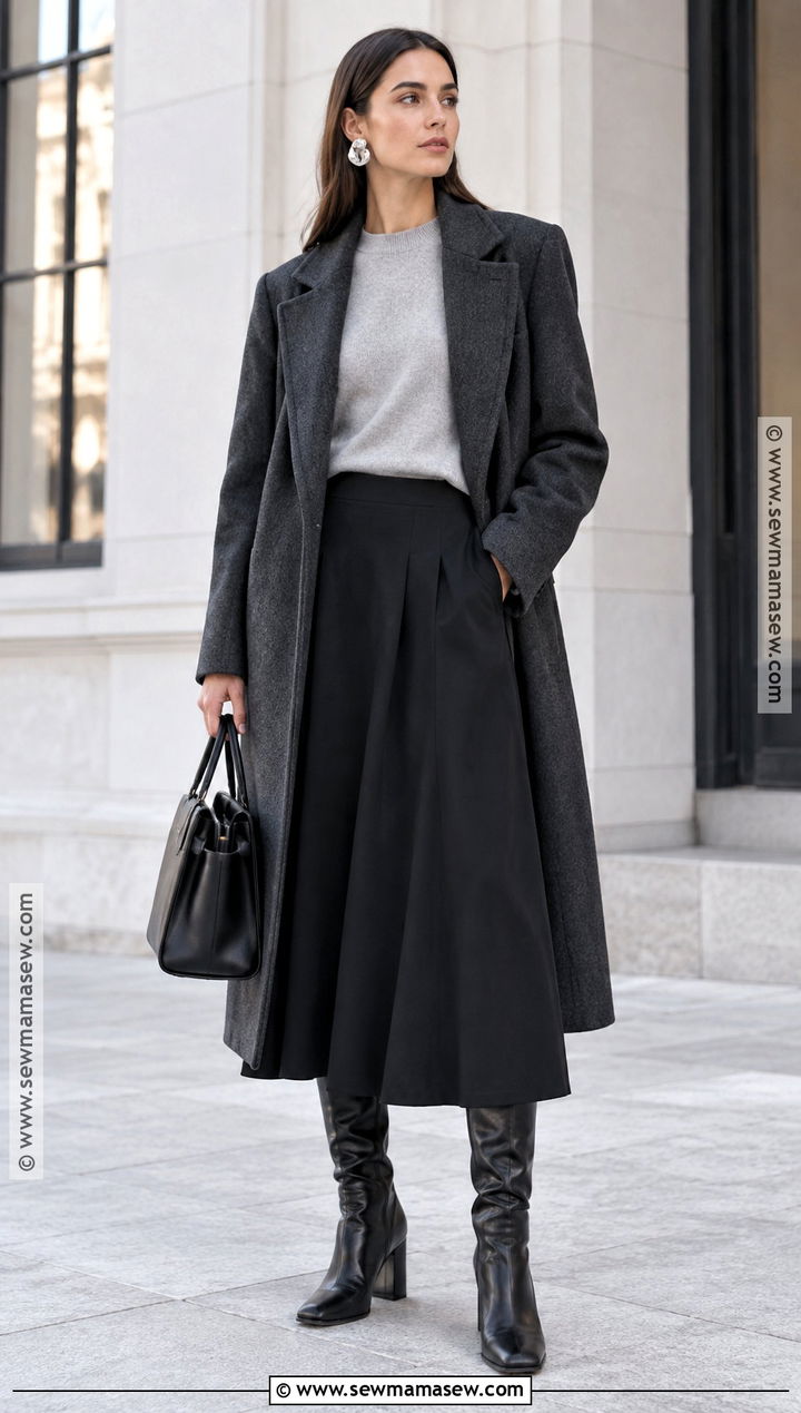Sculptural Earring Jewelry With a Wool Coat and Midi Skirt - 15 fall 2026 fashion trends jewelry