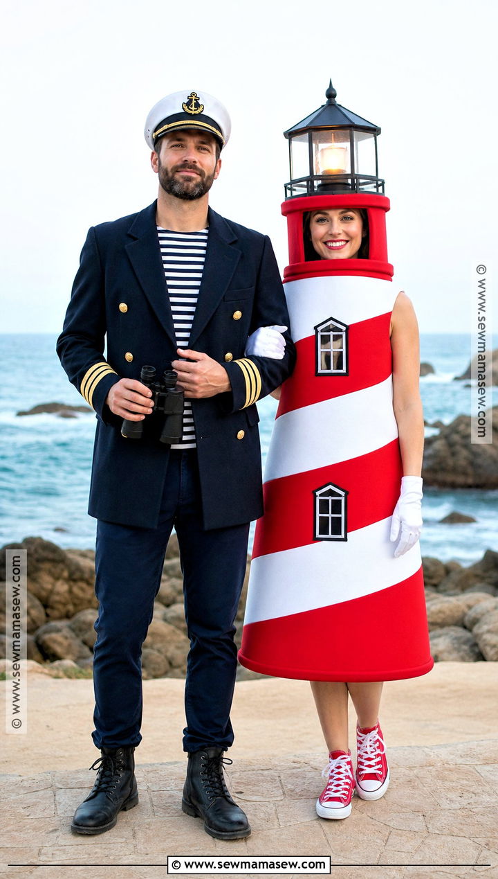 Sea Captain And Lighthouse Couple Costume - 30 unique couple costumes