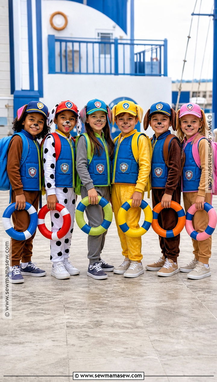 Sea Patrol Group Costume - 30 paw patrol halloween costume ideas