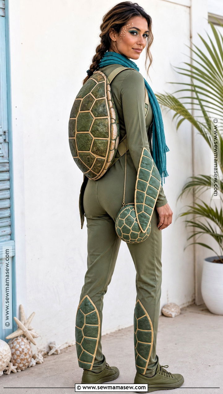 Sea Turtle Costume With Green Shell - 35 Animal Costumes for Women