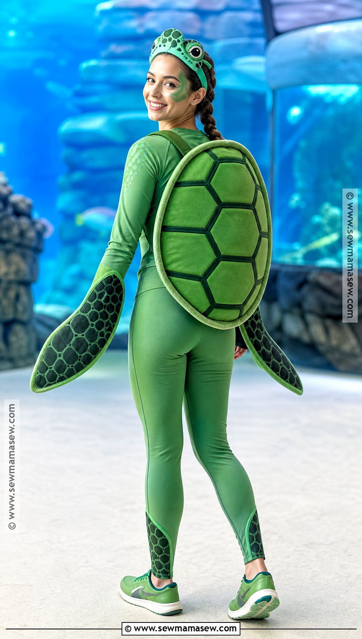 Sea Turtle Costume With Shell Backpack - 30 under the sea costumes for women