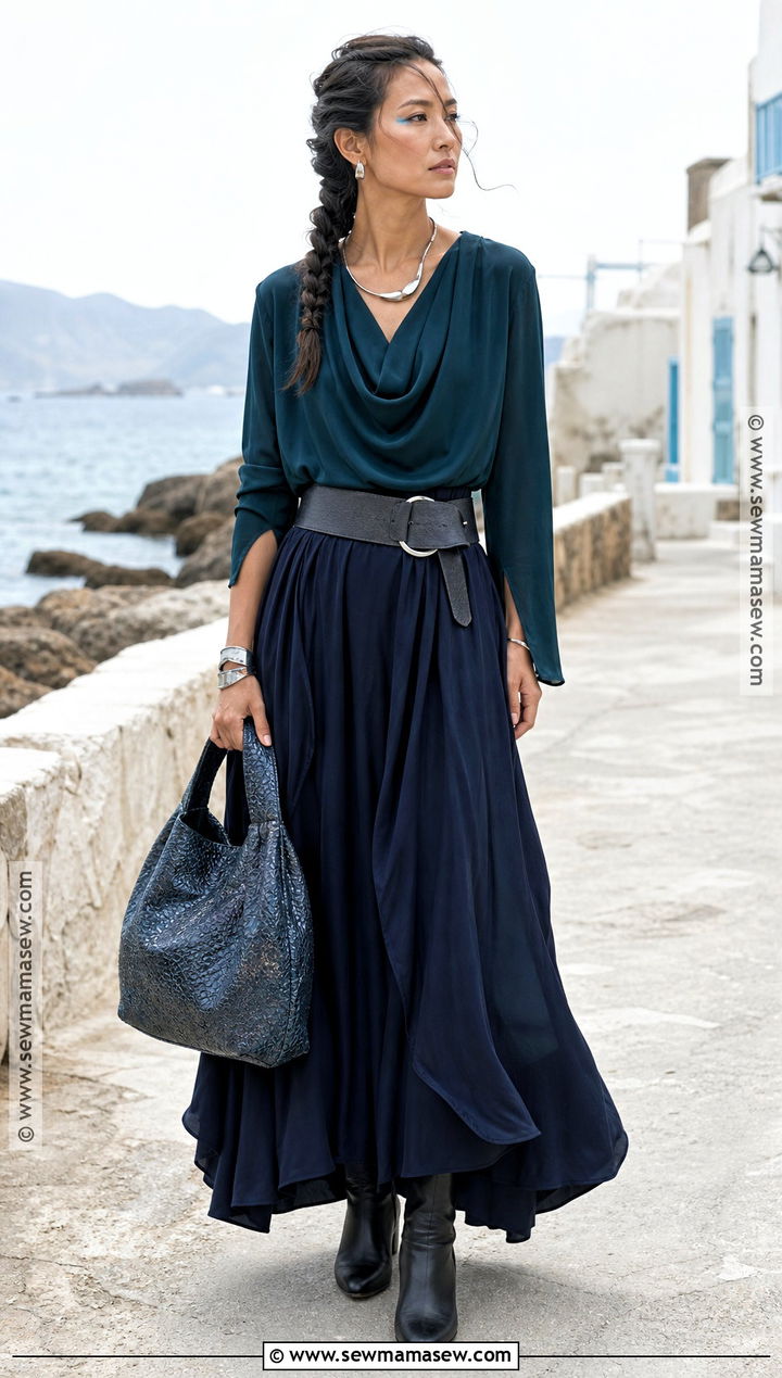 Sea Witch Outfit In Navy And Teal - 50 witch outfit ideas